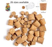 Bouchons en liège, bouchons de bouteille, bouchons coniques en bois, adaptés aux artisanats et aux bouteilles de vin, 5 à 10 pièces 24x19x25mm 10pcs