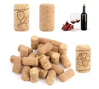 Bouchons en LièGe Naturel Bouchon, 25 Pièces Bouchon de Liege Vin en Bois Réutilisable, pour Bouteilles en Verre,Bouteilles de Vin et Bouteilles de BièRe