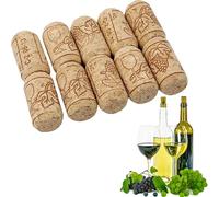Bouchons en Liège Naturel,Bouchon Liege,Bouchon Liege Bouteille Vin,pour Scellage de Vin Déco Loisir Bricolage Bouteille de Vin,21x40 mm,10 pcs