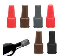 Bouchons En Silicone Pour Bouteilles De Vin,6 Pièces Fermetures Souples Étanches À L'Air Réutilisables Universelles Et Élégantes - Fermetures De Bouteilles De Boisson Joint De Scellement - Pour Bière