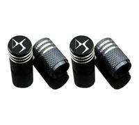 Bouchons étanches de Valve de Pneu de Voiture,4 pièces,Couvercle de tiges Anti-poussière de Pneu de Voiture pour DS DS6 DS7 DS9 DS3 DS4 DS5,Black