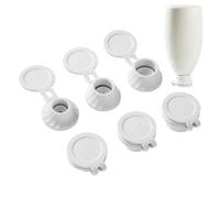 Bouchons Inversés Pour Flacons De Lotion - Lot De 6 Kits De Vidage Avec 3 Tailles, Couvercles Antifuite À Charnière Pour Shampoings, Soins, Crèmes Et Liquides De Cuisine, Accessoires De Voyage Réutili