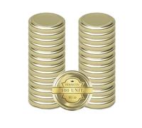 Bouchons métalliques universels Dorés 48mm - 100 unités : Couvercles pour bocaux de conserves et de confiture, couvercle universel, couvercle de remplacement
