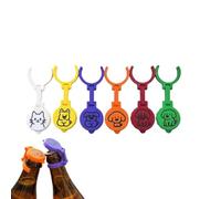 Bouchons pour bouteilles de soda | 6 couvercles à motifs animaux pour soda - Système Étanche de Marquage pour Bouteilles | pour Soirées, Voyages, Extérieur, Maison, Camping, Frigo, Bureau