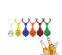 Bouchons pour bouteilles de soda | Lot de 6 Capsules Animales pour Identifier Vos Boissons | Système Étanche de Marquage pour Bouteilles - Idéal pour Apéritifs et Déplacements