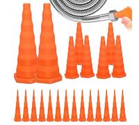 Bouchons pour tuyaux hydrauliques - Silicone résistant à l'huile | Kit de bouchons d'étanchéité | Bouchons multi-tailles de 22 pièces pour systèmes hydrauliques, tuyaux industriels, réparations