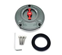 Bouchons Reservoir Pour Moto Couvercle Bouchon Réservoir De Carburant CNC Pour Moto Pour Yamaha YZF R6 R6S R1 R25 R15 Fazer FZ1 FZ6 FZ6R FJR1300 TT600E TT600E TT600S FZ1000 FAZER(Gray and Red)