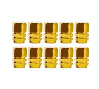 Bouchons Tiges Valve Pneu Roue Couvercles Tige En Aluminium Pour Accessoires Voiture Et Moto Automobile Pièces Écrous(Yellow 10cps)