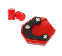 Bouchons Valve De Pneu Plaque De Support Latéral Pied Béquille Moto Pour Rebel 500 Pour Rebel 300 CMX 300 CMX500 Toute L'année Coussin d'extension béquille latérale(1 ensemble-rouge)