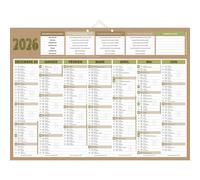 Bouchut Calendrier mural annuel Natura - 40,5 x 55 cm - 2026
