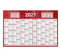 Bouchut Calendrier mural annuel (recto 13 mois) - Rouge - 43 x 65 cm - 2027