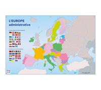Bouchut Carte Europe administative muette effaçable souple