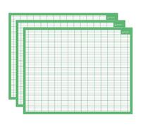 Bouchut Lot De 3 Ardoises Rigide Effaçable À Sec "Quadrillage Seyes Mini" 21 X 26,5 Cm