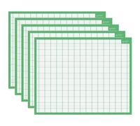 Bouchut Lot De 5 Ardoises Rigide Effaçable À Sec "Quadrillage Seyes Mini" 21 X 26,5 Cm