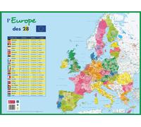 Bouchut Sous-Main Carton Rigide "Carte Europe Politique" 40,5 X 55 Cm