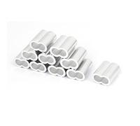 Boucle à sertir en aluminium, Manchon de boucle sertissage en aluminium, paquet 10 for câble métallique 10mm diamètre