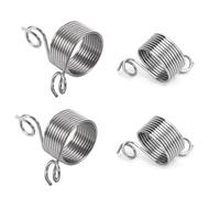 Boucle à tricoter Crochet Doigt dé à Coudre fil Réglable en Acier Inoxydable,4 PCS Dé à Coudre en Acier inoxydable Accessoire de Couture Guide de Ressort en Fil Assistant Jacquard Aiguille à tricoter