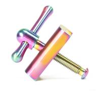 Boucle C Guidon pour titane 64mm pour Vélo Pliant pour brompton | Alliage TC4 léger, anti-desserrement, compatible pour brompton, installation pour rapide, finition CNC précise(Colorful)
