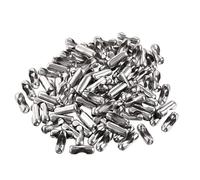 Boucle chaîne à billes SOURCING MAP 2,4mm Connecteur Chaîne à Billes Fermoir Ondulation Clips Inox Acier Connexion 100Pcs