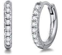 BOUCLE D OREILLE Cr&eacute oles Boucles D'oreilles Petite pour Femme en Argent 925-1000 Plaqu&eacute Or Blanc-Jaune-Rose et Cri71