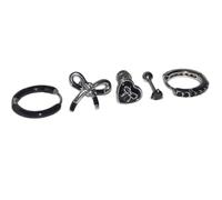 Boucle d ' oreille en forme d ' en cœur nerveux Element22, gristle en acier pour étudiant, accent de pierre foncée, ajout de mode alternative, bijoux en os de foncé