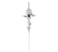 Boucle d ' oreille en forme de cœur en épines de Rose, clous d ' oreille diagonales, accessoires de Festival de musique sombre, bijoux à la mode, accessoires de Festival de musique