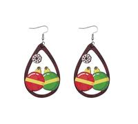 Boucle D’ Oreille Homme d'oreilles de noël, bijoux d'oreille, amour père noël, bougie en forme de goutte, chapeau, Baseball, d'oreilles personnalisées pour femmes Boucle D Oreille (F, One Size)