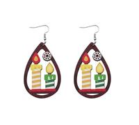 Boucle D’ Oreille Homme d'oreilles de noël, bijoux d'oreille, amour père noël, bougie en forme de goutte, chapeau, Baseball, d'oreilles personnalisées pour femmes Boucle D Oreille (E, One Size)
