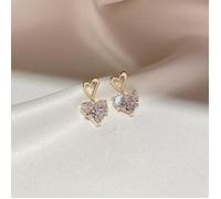 BOUCLE D OREILLE POT Petit coeur de pêche clous d'oreille femmes 925 boucles d'oreilles à aiguille d'argent nouvelles boucles