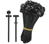 Boucle d'attache de câble - Attaches de câble | Goupilles à rivets traversantes universelles pour voiture et EV | Matériau PP, 100 pièces | Garde-boue, fixation de coffre | Ensemble d'attaches de