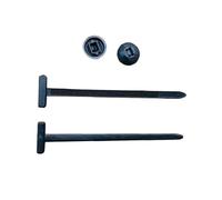 Boucle d'attache de câble en Nylon, 10/30/50/100/200 pièces, support d'attaches à fermeture éclair avec bouton broche, attaches d'outils plastique for carrosserie voiture(50pcs)