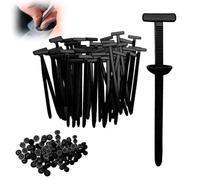 Boucle d'attache de câble universelle en nylon - Clip universel de garniture de voiture - Kit de remplacement auto-bloquant pour pare-éclaboussures de moteur, garde-boue, pare-chocs et panneau de