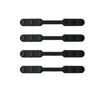 Boucle de Bande Élastique de Masque en Silicone, 4 Pièces, Noir