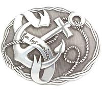 Boucle de ceinture ancre 4,0 cm | Buckle Boucle de ceinture interchangeable 40mm Massif | Ceinture interchangeable jusqu'à 4cm | Argent
