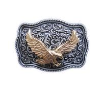 Boucle De Ceinture Country Aigle En Plein Vol Doré Western Mixte