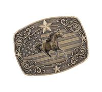 Boucle de ceinture de rechange rétro en métal et cuir - Accessoire photo punk - Pour homme et femme, Courir un cheval, taille unique