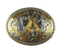 Boucle de ceinture dorée avec initiale en 3D - Cadeau pour un ami, un membre de la famille, Noël, la fête des pères, un mariage, un anniversaire de mariage, A