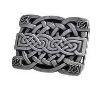 Boucle de ceinture Kilt à nœud celtique rectangulaire Boucles de ceinture Keltic occidentales pour hommes et femmes, Boucle de ceinture à nœud celtique écossais irlandais Keltic pour hommes.
