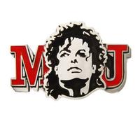 Boucle De Ceinture Mickael Jackson Mj Noir Rouge Et Alu
