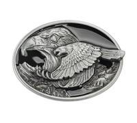 Boucle de ceinture ovale Aigle de mer à tête blanche volante pour hommes Boucle de ceinture Aigle Faucon Montagne Cowboy Punk Hawk Oiseau Bijoux pour homme