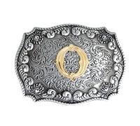 Boucle de ceinture Western Cowboy 3D Lettres de l'alphabet A à Z (sauf H et V) pour homme ou femme, o, Large
