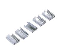 Boucle de cerclage en métal, Serrures de cerclage d'emballage joints pour cerclage en acier Joints ouverts d'emballage en acier galvanisé pour feuillard en plastique PET de 16 mm