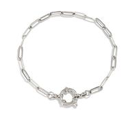 Boucle de chaîne à la mode en acier inoxydable robuste trombone portable pour ajouter de l'élégance à n'importe quel vêtement, Acier inoxydable