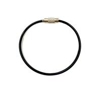 Boucle de clé électrique, Fil Acier Inoxydable 2mm Câble Porte-Clés Multicolore 10-20cm 15pcs(Noir,10cm)