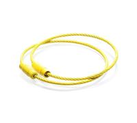 Boucle de clé électrique, Fil de suspension en acier inoxydable, porte-clés, boucle de câble, verrouillage à vis, multicolore, 150mm, 10 pièces(Giallo)