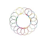 Boucle de clé électrique, Porte-clés câble en fil d'acier inoxydable, multicolore, 1.5mm x 15cm, 20 pièces(Mixed Color)