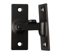 Boucle de loquet de porte en acier inoxydable 304 à 90 degrés avec vis pour portes coulissantes, armoires, tiroirs, abris de jardin, matériel de sécurité à domicile (noir L)