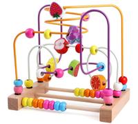 Boucle de motricité jouet bébé perles labyrinthe motricité cube jouet d'apprentissage boulier jouet enfant de 1 2 3 ans garçons