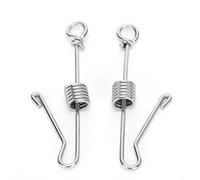 Boucle de pied d'anneau de jambe de perroquets en acier inoxydable cadre mobile anti-ouverture durable pour l'entraînement des oiseaux en plein air volant 2 pièces S M L XL boucle (Très grand)