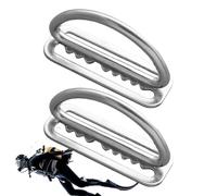 Boucle de plongée - Fermeture de plongée robuste de 6 cm | 2 clips de sécurité en acier inoxydable léger | Mécanisme de clip sécurisé pour la plongée avec tuba, l'escalade, les sports nautiques de